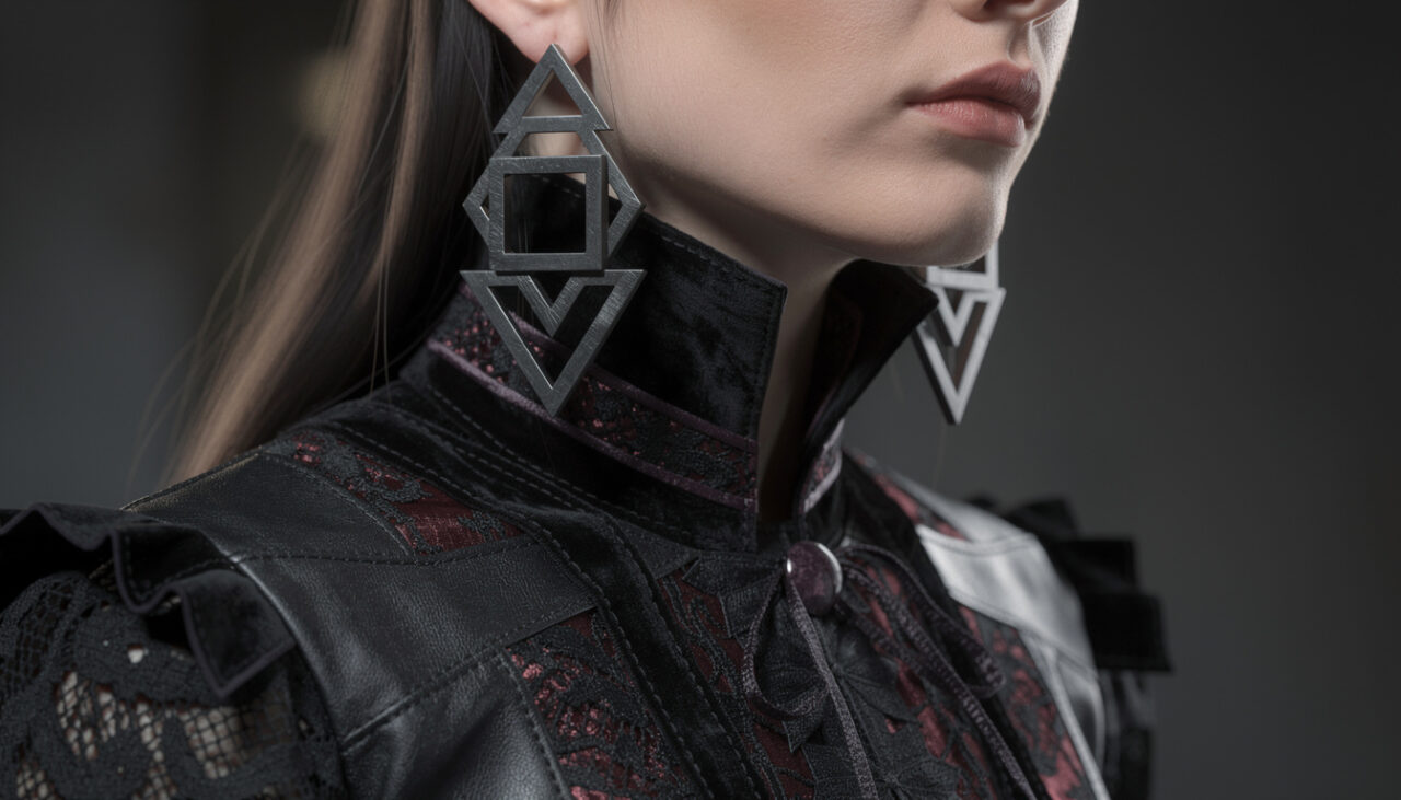 découvrez comment sélectionner des boucles d'oreilles géométriques parfaites pour sublimer un ensemble gothique sophistiqué avec style et élégance.
