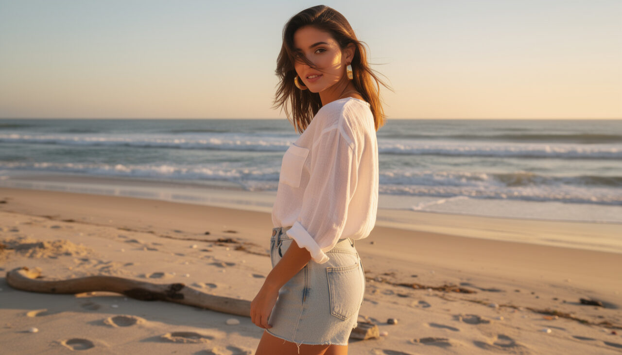 découvrez comment choisir des boucles d'oreilles hoops dorées idéales pour sublimer une tenue casual à la plage, alliant élégance et simplicité pour un look estival parfait.