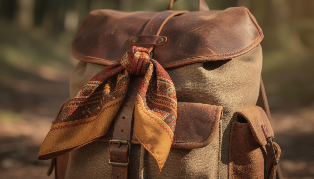 découvrez des astuces simples pour nouer un foulard sur votre sac à dos et adoptez un look bohème voyageur élégant et original lors de vos aventures.