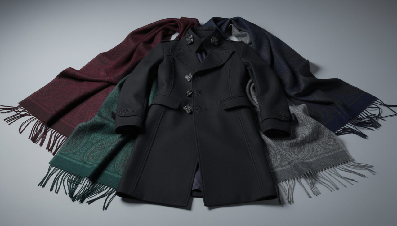 découvrez comment choisir des foulards en cachemire pour sublimer et accessoiriser élégamment un manteau gothique, alliant douceur et style unique.